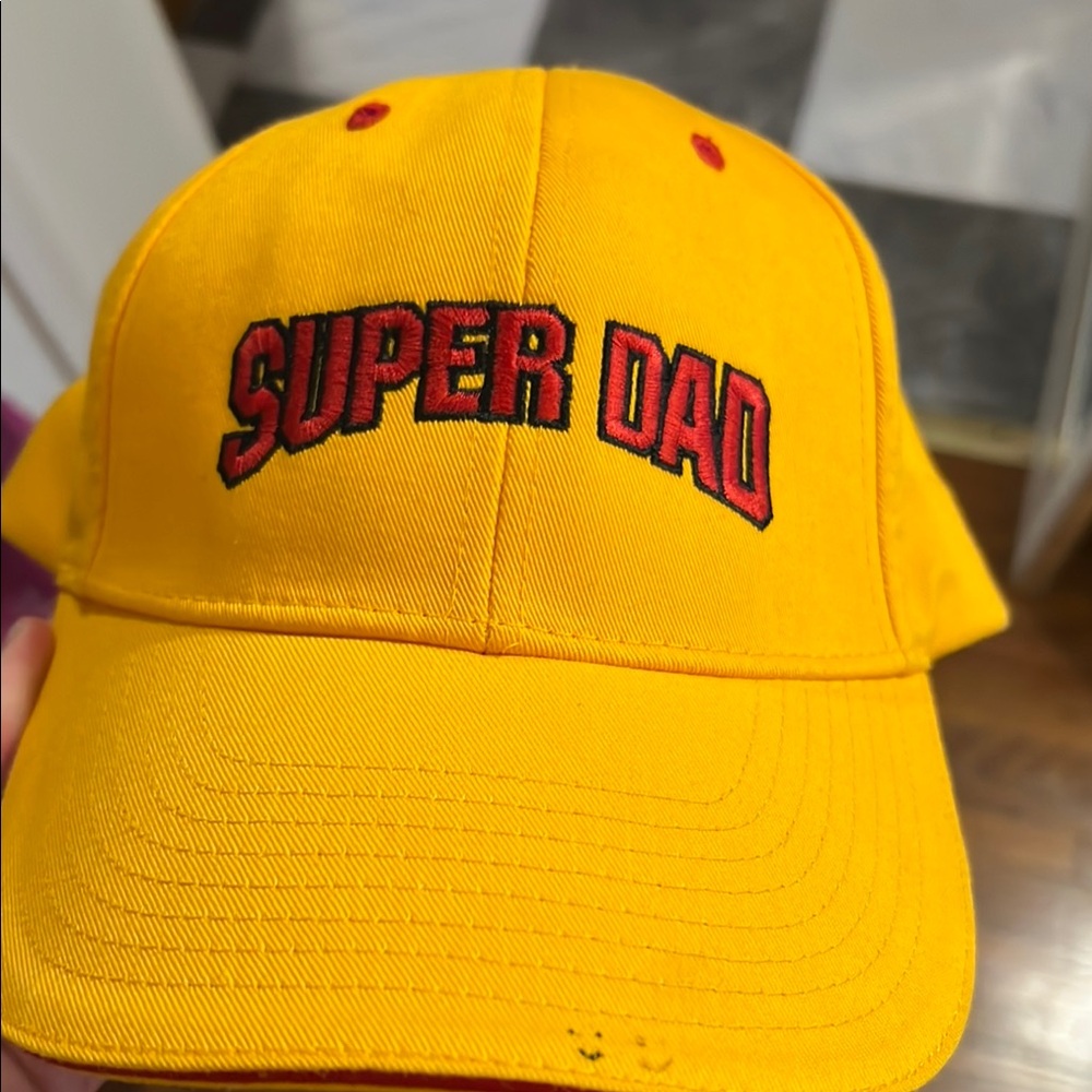 Sunshine Yellow Cap with Red Accents
